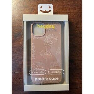 Heyday iPhone 14 Plus Floral Protective Case • Antimicrobial • Warm Taupe
